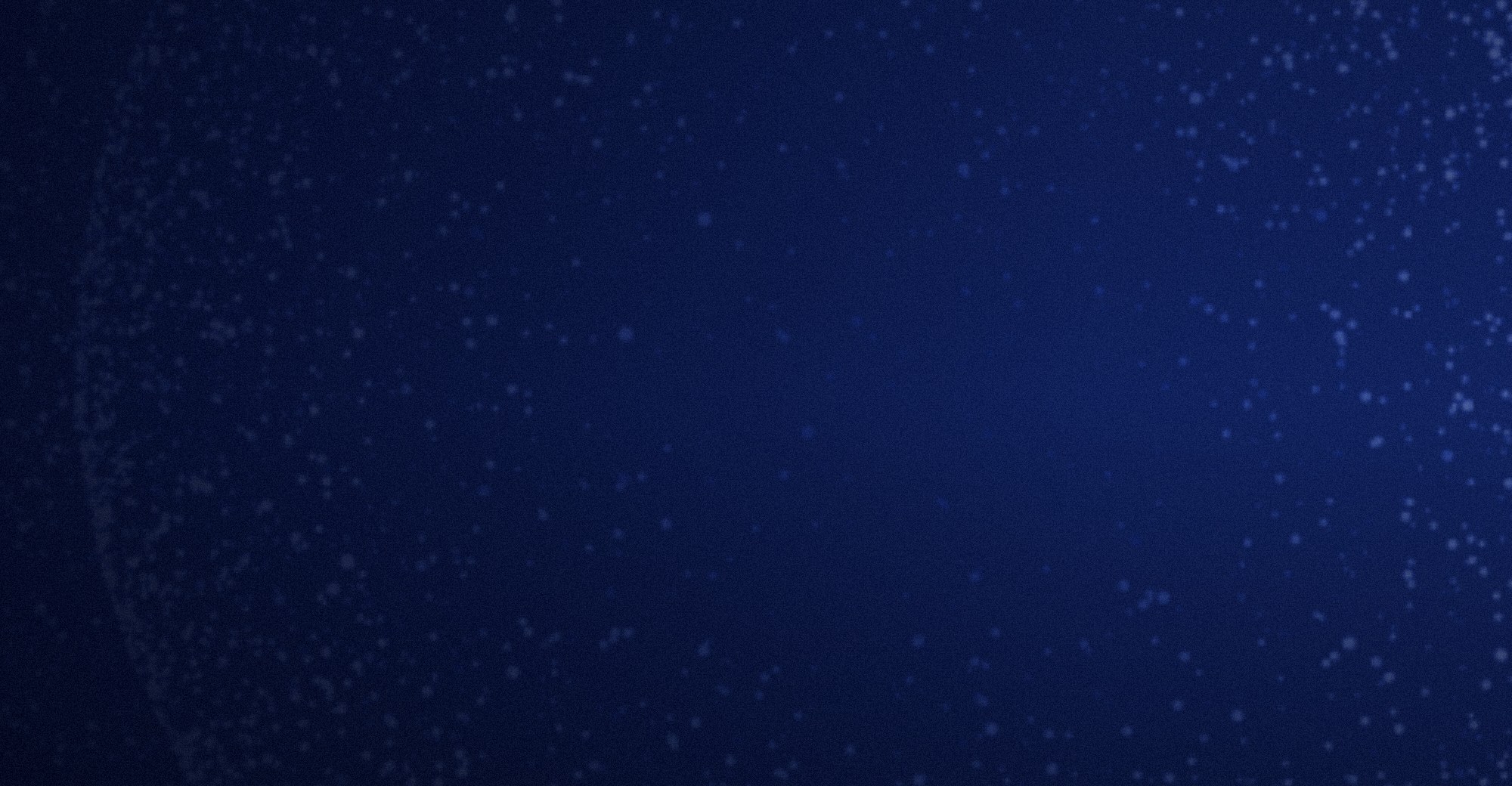 Esfera de partículas sobre azul profundo